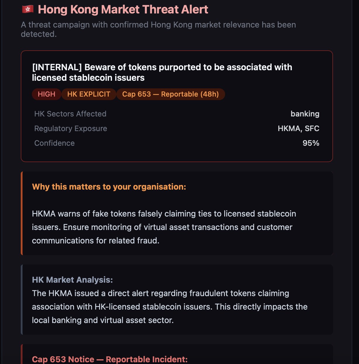 Critical alert email — engagement and threat notifications