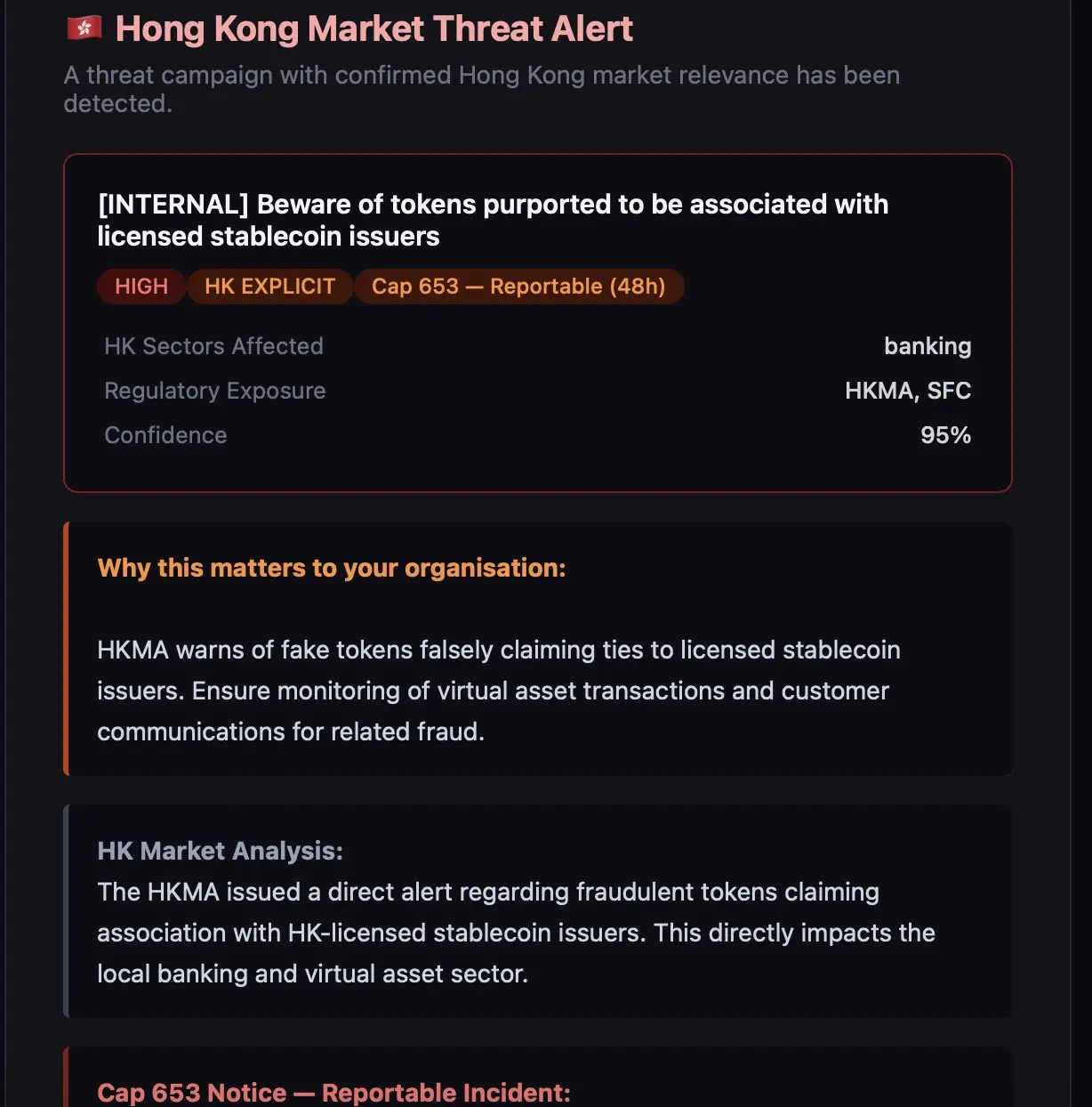 Critical alert email — engagement and threat notifications
